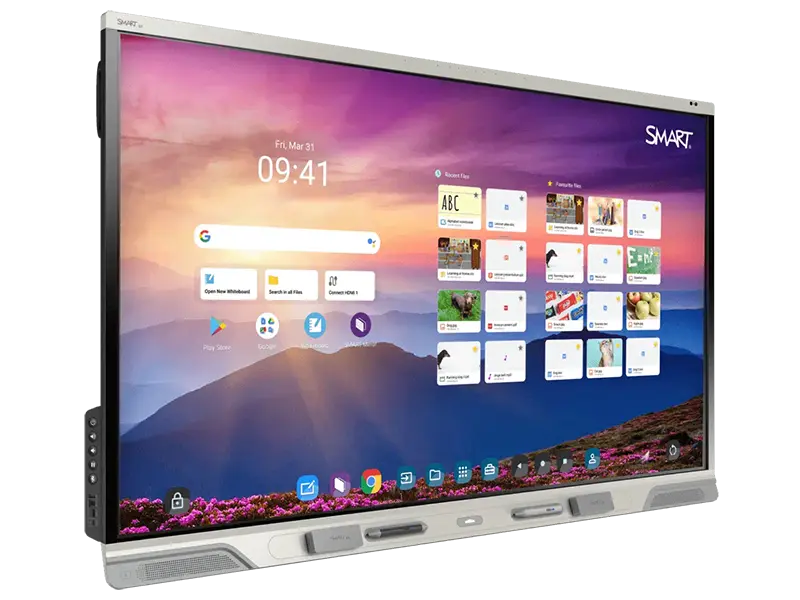 SMART Board RX Series Interactive Display with iQ-feature display angled